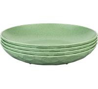 Set di piatti Koziol club plate 4 pezzi profondi 220 mm nature leaf green