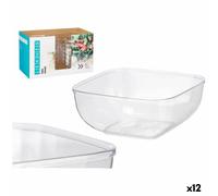 Set di piatti Leknes Trasparente Plastica 5 L 25,5 x 12,3 x 25,5 cm [12 Unità