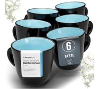 Set di Piatti Moderni per 6 Persone e Tazzine da Caffè alla Moda Ibiza - Servizio di Piatti Elegante e Resistente per Lavastoviglie e Microonde - Pure Living acquamarina