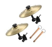 Set di piatti per auto, 4 pezzi, regolabili a 360°, piatti per incidenti stradali con 2 mini mazzuole, per tutti i tipi di veicoli, amanti della musica, intrattenimento alla guida (oro)