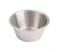 Set di piatti per salsa in acciaio inox, moderno, rotondo, per bistecche, riso coreano, vino e piccoli snack, finitura argentata, per uso domestico e ristorante, dimensioni compatte, facile da pulire