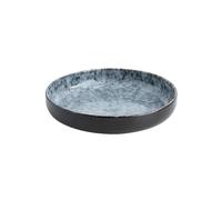 Set di piatti piani in ceramica, Deep Dish Ceramic Dinner Plate Round Stackable 8.25 inches(A)