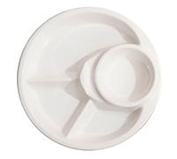 Set di piatti piani in porcellana, 20,3 cm, con 4 scomparti, adatti al microonde e alla lavastoviglie