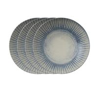 Set Di Piatto Per Pizza In Ceramica Blu Sunlight Arthur Krupp 4 Pezzi