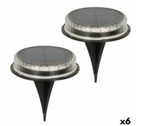 Set di picchetti solari da giardino Aktive 2 Pezzi Plastica 12 x 13,5 x 12 cm