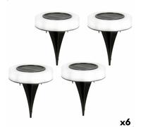 Set di picchetti solari da giardino Aktive 4 Pezzi ABS 10,5 x 12,5 x 10,5 cm