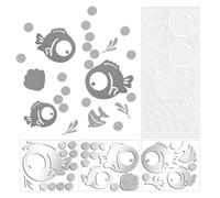 Set Di Piccoli Pesci: Adesivo A Parete Acrilico, 1 Set Di Adesivo Murale Vescicale, Adesivo Per Pareti Del Bagno Creativo, Decorazione Di Adesivi Della Casa