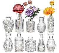 Set di piccoli vasi decorativi, 20 pezzi, decorazione da tavolo, per matrimonio, mini tavolo, vintage, vaso in vetro, cresima, piccoli vasi per decorazione da tavolo, bottiglie vintage, vaso per fiori
