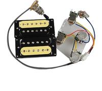 Set di pickup Humbucker di alta qualità con manico e ponte con cablaggio 4C e interruttore push-pull per chitarra elettrica Gibson Epiphone (telaio nero zebrato)
