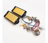 Set di pickup humbucker per chitarra con kit di cablaggio 2V1T, compatibili con chitarra elettrica Gibson LP SG Les Paul Style, set di pickup al collo e al ponte (set oro BK 2V1T)