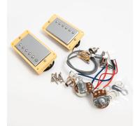 Set di pickup humbucker per chitarra con kit di cablaggio 2V1T, compatibili con chitarra elettrica Gibson LP SG Les Paul Style, pickup al collo e al ponte (set cromato YW 2V1T)
