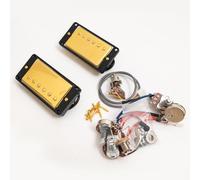 Set di pickup humbucker per chitarra con kit di cablaggio 2V2T, compatibili con chitarra elettrica Gibson LP SG Les Paul Style, set di pickup al collo e al ponte (set oro BK 2V2T)