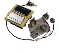 Set di pickup humbucker per chitarra con manico e ponte con cablaggio 4C, interruttore push-pull per chitarra elettrica Gibson Epiphone, parti di ricambio (telaio giallo argento)