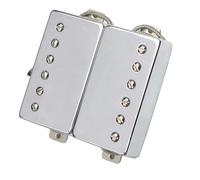 Set di pickup Humbucker per chitarra, copertura in metallo cromato, base in rame bianco, parti per chitarra Pickup Professionale Per Chitarra Elettrica (Color : One set)