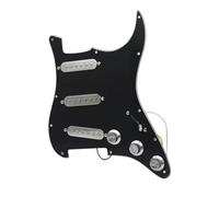 Set di pickup per battipenna pre-cablato Battipenna SSS Silver Pickguard Battipenna Per Chitarra Elettrica ST E Pickup Single Coil Precablato Caricato (Color : Bk)