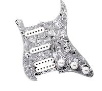 Set di pickup per battipenna pre-cablato Circuito Di Pickup Del Gruppo Circuito Di Copertura Anteriore Del Battipenna Per Chitarra Elettrica Singolo E Doppio Zebra ST SQ