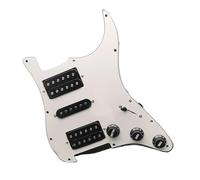 Set di pickup per battipenna pre-cablato Pickup Nero Bianco E Giallo Battipenna Per Chitarra Elettrica Gruppo Scratchplate Precablato Caricato HSH Bianco (Color : 3/4)