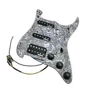 Set di pickup per battipenna pre-cablato Pickup Per Chitarra Elettrica Battipenna Completamente Caricato Tipo Alnico5 SSH Humbucking Single Coil Bianco E Nero (Color : 3/4)