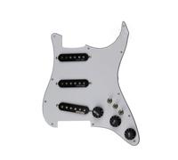 Set di pickup per battipenna pre-cablato Set Gruppo Circuito Single Coil ST Piastra Di Protezione Nera Pickup Bianco Piastra Di Protezione Bianca Pickup Nero Con Interruttore(2)