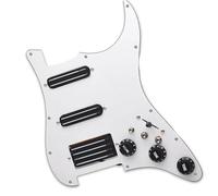Set di pickup per battipenna pre-cablato SSH High Output Loaded Prewired Scratchplate Coil Splitting 2 Mini Humbucker Con Battipenna Per Chitarra Elettrica (Color : BK)