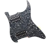 Set di pickup per battipenna pre-cablato ST/SQ Battipenna Per Chitarra Elettrica A Doppia Bobina Coperchio Anteriore Gruppo Circuito Pannello Nero Striscia Pickup Nera