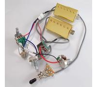 Set di pickup per chitarra BB1 BB2 Series Bridge Neck Alnico 2 pickup Humbucker oro con 4 conduttori 2V2T cablaggio cablaggio veloce senza saldatura per accessori per chitarra stile Les Paul