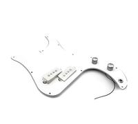 Set di pickup per chitarra elettrica Pickguard precablato per basso a 3 strati PB Pickup nero bianco parti per chitarra (bianco)