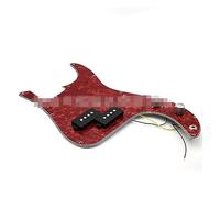 Set Di Pickup Per Pickup Per Pannello Basso PB Per Basso Elettrico Set Di Piastre Di Protezione Per Basso Elettrico Per Assemblaggio Linea (Color : Crimson)