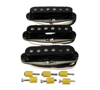 Set di pickup single coil Alnico 5 avvolti a mano, tono Blues & Rock, pickup for chitarra elettrica Vintage ST SSS(Black Set)