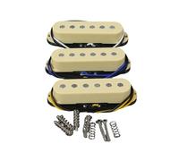 Set Di Pickup Single Coil Alnico 5 Flat Top Da 3 Pezzi Per Posizioni Del Manico E Del Ponte Della Chitarra Elettrica Pickup Elettrico A Doppia Bobina(Cream NMB Set)