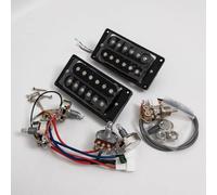 Set di pickup Wilkinson Humbucker per chitarra elettrica stile Gibson LP - Cablaggio a 4 conduttori, magnete in ceramica, alta uscita, con kit completo di cablaggio accessori chitarra (kit completo