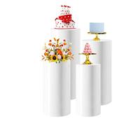 Set di piedistalli cilindrici in metallo, elegante espositore per matrimoni, feste, eventi