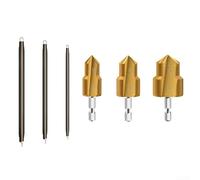 Set di piegatubi a molla per tubi in PVC PPR con punta da trapano a gradino e 6 infila tubi manuali per riparazioni idrauliche e piegatura dei tubi