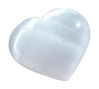 "Set di pietre a forma di cuore in selenita Crocon, pietre levigate per la guarigione e la buona sorte, ideali da tenere in tasca o in mano, perfette come regalo o decorazione per la casa."