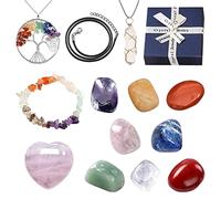 Set di pietre curative e cristalli, 13 pezzi di cristalli e pietre naturali colorati | collezione di cristalli, gioielli di , set di cristalli come regalo, collezione e decorazione per la