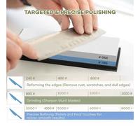 Set di pietre per affilare affilacoltelli antiscivolo 1000 / 6000 pietra per ...