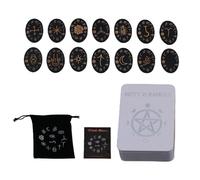 Set di pietre runiche, kit rune delle streghe,Set di pietre runiche in legno da 14 pezzi - Set con guida per la divinazione mistica, set completo di rune delle streghe per le pratiche Wiccan
