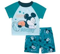 Set Di Pigiama Da Notte Per Bambini Di 2 Pezzi Di Topolino Disney - Teal...