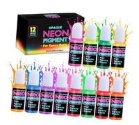 Set di pigmenti ad alta concentrazione da 10 ml per creazioni artistiche in resina per effetti cellulari e creazione di gioielli, tinture fluorescenti