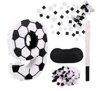Set di Piñata a Tema Calcio, Piñata Numero 9 con Bastone Benda e Coriandoli Articoli per Feste Sportive per Bambini Decorazioni di Compleanno Giochi Feste e Celebrazioni Festive