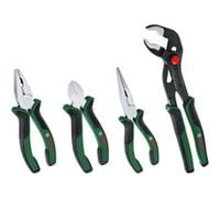 Bosch Set di pinze da 4 pezzi, 4 Tronchesi Diagonali Durevoli, Precisi, e Pinze Universali, A Becco Lungo e A Pappagallo Multiuso, Rivestimento Softgrip Ergonomico, Superficie Placcata in Nichel