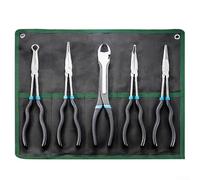 Set di pinze a becchi ad ago con pinze dritte, curve da 0, 45 e 90 gradi, progettate per la riparazione di apparecchi elettronici e elettrodomestici (5 pezzi)