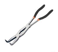 Set di pinze a becco extra lungo, 33 cm, con ganascia piegata e punta dritta ad ago per estrattore di cavi, angolo di 45 gradi e 90 gradi, strumento automobilistico per la rimozione delle scintille