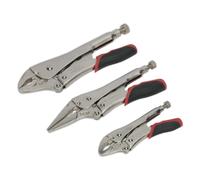 Set Di Pinze A Blocco Sealey 3 Pezzi Con Rilascio Rapido AK6863