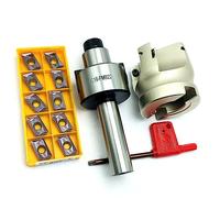 Set di pinze a molla 1 set di portautensili C12 C16 C20 FMB22 C3/4 FMB22 + BAP400R + 10 inserti in carburo APMT1604 per macchine utensili CNC fresatura tornio fresatura utensile (dimensioni: C16,