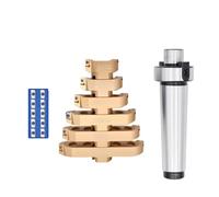 Set di pinze a molla, 1 set MT2 MT3 MT4 R8 C12 FMB22 C16 C20 C3/4 APKT1604 inserto+AP 400R 80 100 125 MM Testa a ponte a due bordi tipo taglierina in lega di alluminio tornio strumento di fresatura