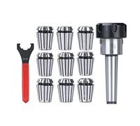 Set di pinze a molla ER20 da 11 pezzi 3-16mm con chiave for dadi ER tipo UM - Portautensili for tornio di precisione for lavorazione di fori profondi(11PCS MTA3 set)