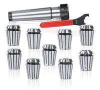 Set di pinze a molla ER25 da 11 pezzi 3-16mm con chiave for dadi ER tipo UM e cono Morse MTB4 for tornio e fresatrici