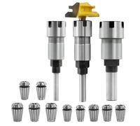 Set di pinze a molla per fresa con asta di estensione per mandrino, asta di prolunga per macchina per incisione, con set di pinze a molla, per fresatura CNC, utensile per tornio (tipo C)