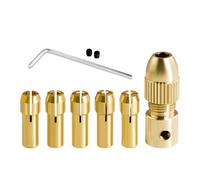 Set Di Pinze Adattatore Trapano 0.5-3mm Trapano Senza Chiave Strumento Rotante A Cambio Rapido Adattatore Sostituzione Strumento Rotante Per La Lavorazione Del Legno 6 Pezzi